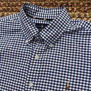 Polo Ralph Lauren Men’s Oxford Long Sleeve Shirt Men XL Blue White